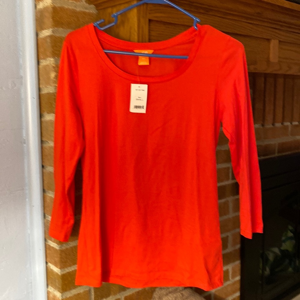 Orange long sleeve top. Woman’s. Size Small